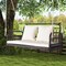 880 lbs Wicker Hanging Swing with Cushions for Porch and Patio